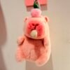 Llavero capybara rosa