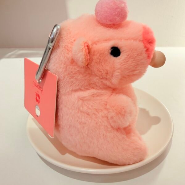 Llavero capybara rosa