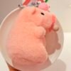 Llavero capybara rosa