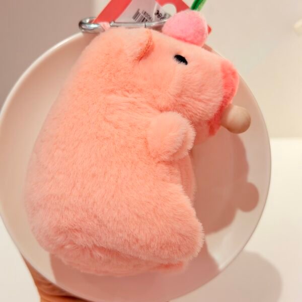 Llavero capybara rosa