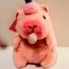 Llavero capybara rosa