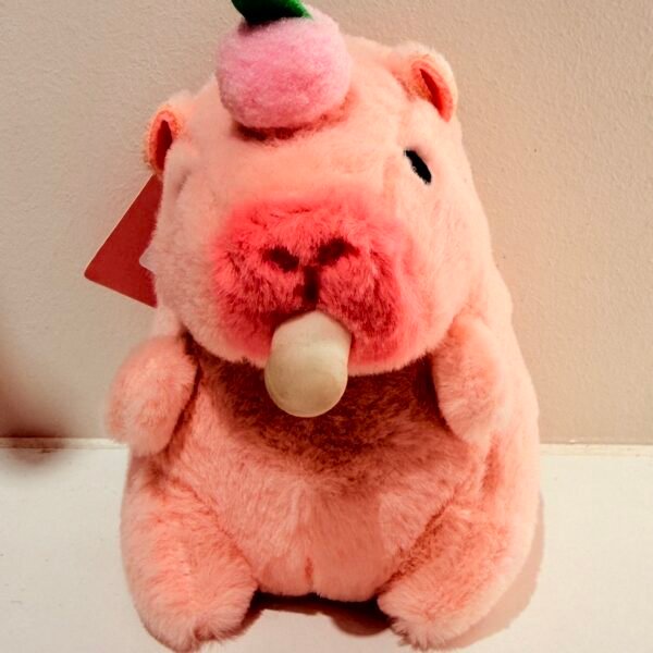 Llavero capybara rosa