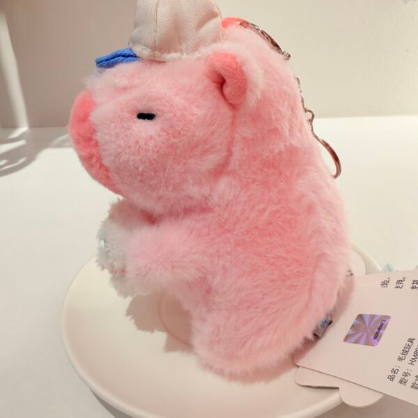 Llavero capybara rosa