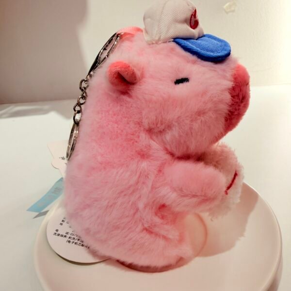 Llavero capybara rosa