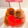 Llavero capybara pareja love