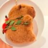 Llavero capybara manzana