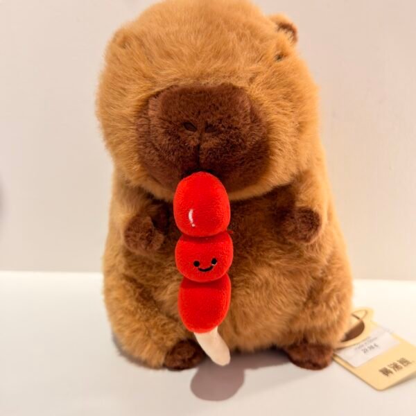 Peluche de capybara con tanghulu