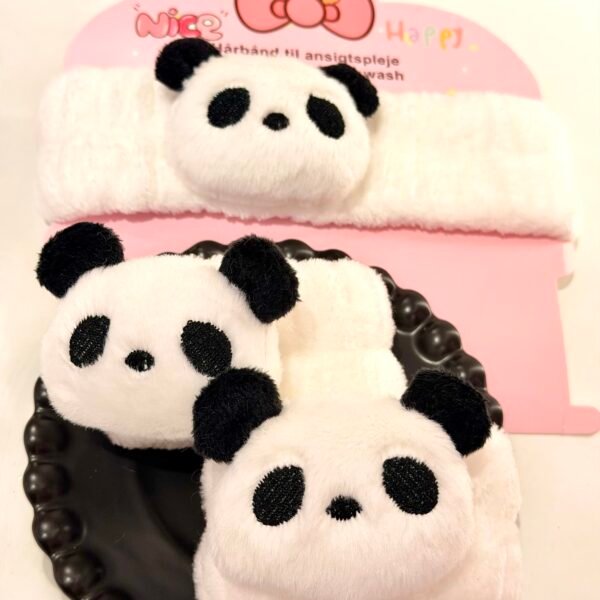 Diadema set de limpiar panda