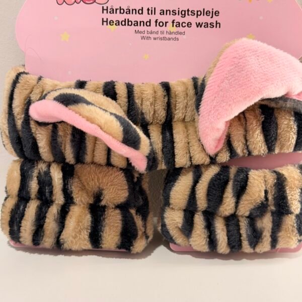 Diadema set de limpiar leopardo